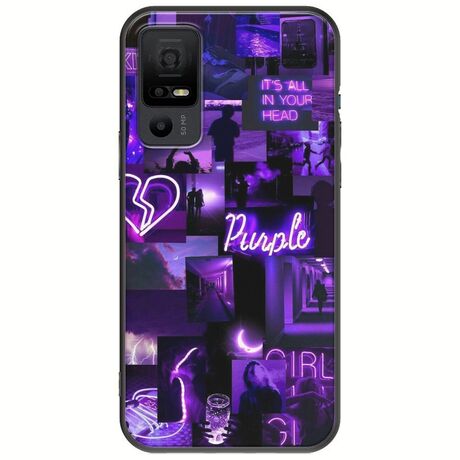 Aesthetic Purple TCL 40 NXTPAPER 5G Black TPU (Μαύρη Σιλικόνη)