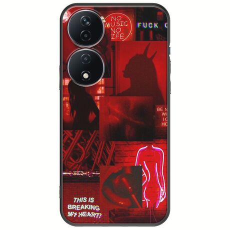 Aesthetic Red Honor 90 Smart 5G Black TPU (Μαύρη Σιλικόνη)