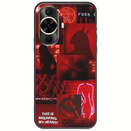 Aesthetic Red Huawei Nova 12s Black TPU (Μαύρη Σιλικόνη)