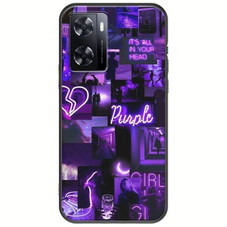 Aesthetic Purple OnePlus Nord N20 SE Black TPU (Μαύρη Σιλικόνη)