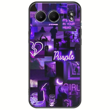 Aesthetic Purple OnePlus Nord 4 5G Black TPU (Μαύρη Σιλικόνη)