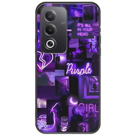 Aesthetic Purple Oppo A80 5G Black TPU (Μαύρη Σιλικόνη)