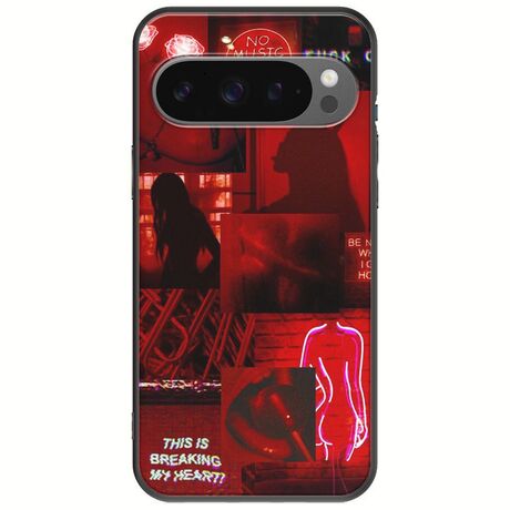 Aesthetic Red Google Pixel 9 Pro 5G Black TPU (Μαύρη Σιλικόνη)