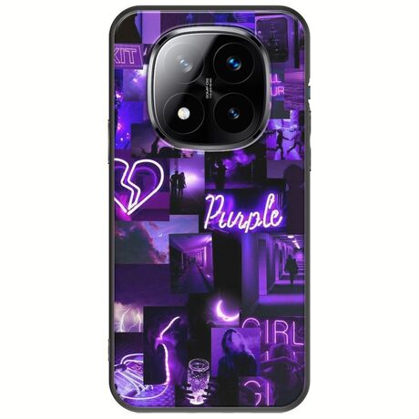 Aesthetic Purple Xiaomi Redmi Note 14 Pro+ 5G Black TPU (Μαύρη Σιλικόνη)
