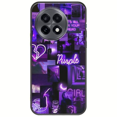Aesthetic Purple OnePlus 13R 5G Black TPU (Μαύρη Σιλικόνη)