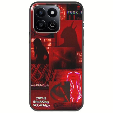 Aesthetic Red Honor 200 Smart 5G Black TPU (Μαύρη Σιλικόνη)