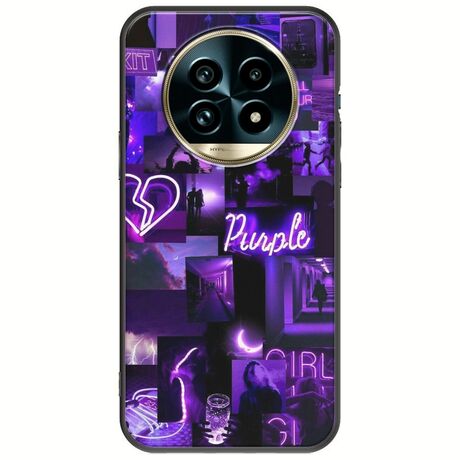 Aesthetic Purple Realme 13 Pro 5G Black TPU (Μαύρη Σιλικόνη)