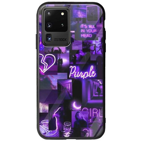 Aesthetic Purple Samsung Galaxy S20 Ultra Groove TPU (Tempered Glass και TPU)