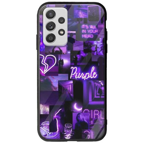 Aesthetic Purple Samsung Galaxy A32 5G Groove TPU (Tempered Glass και TPU)