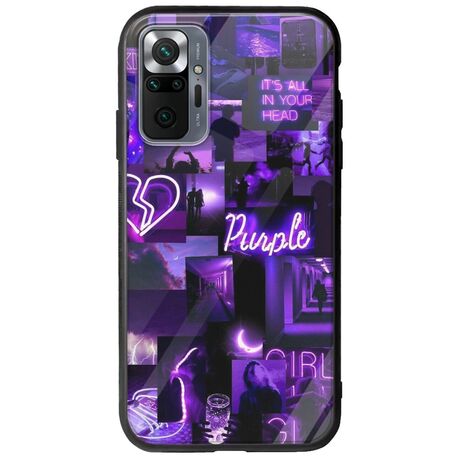 Aesthetic Purple Xiaomi Redmi Note 10 Pro / 10 Pro Max Groove TPU (Tempered Glass και TPU)