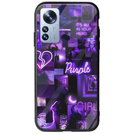 Aesthetic Purple Xiaomi 12 Pro Groove TPU (Tempered Glass και TPU)