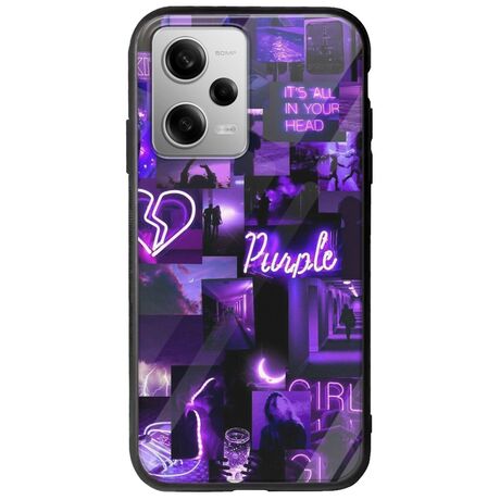 Aesthetic Purple Xiaomi Redmi Note 12 Pro Plus 5G Groove TPU (Tempered Glass και TPU)