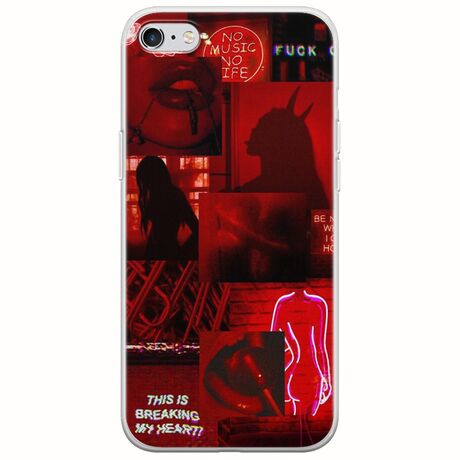 Aesthetic Red iPhone 6 Plus / iPhone 6s Plus Flexible TPU (Διάφανη Σιλικόνη)