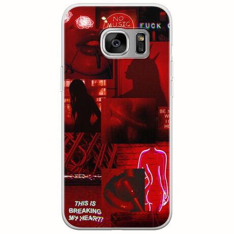 Aesthetic Red Samsung Galaxy S6 Flexible TPU (Διάφανη Σιλικόνη)