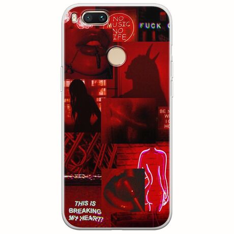 Aesthetic Red Xiaomi Mi A1 / Mi 5X Flexible TPU (Διάφανη Σιλικόνη)