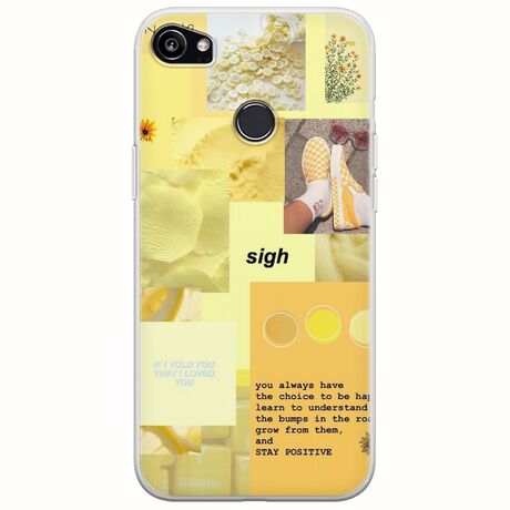 Aesthetic Yellow Google Pixel 2XL Flexible TPU (Διάφανη Σιλικόνη)