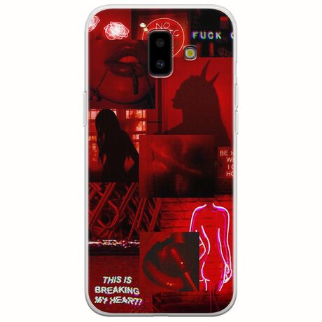 Aesthetic Red Samsung Galaxy J6 Plus Flexible TPU (Διάφανη Σιλικόνη)