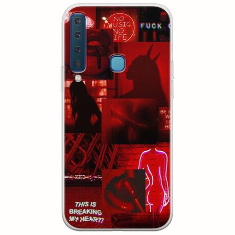 Aesthetic Red Samsung Galaxy A9 2018 Flexible TPU (Διάφανη Σιλικόνη)