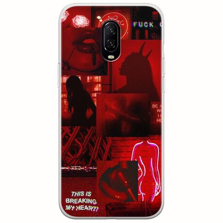 Aesthetic Red OnePlus 6T Flexible TPU (Διάφανη Σιλικόνη)