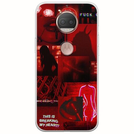 Aesthetic Red Motorola Moto G5S Flexible TPU (Διάφανη Σιλικόνη)