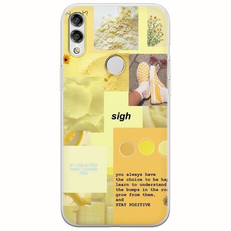 Aesthetic Yellow Huawei Honor 10 Lite Flexible TPU (Διάφανη Σιλικόνη)