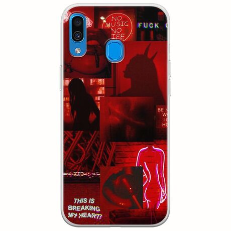Aesthetic Red Samsung Galaxy A20e Flexible TPU (Διάφανη Σιλικόνη)
