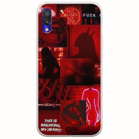 Aesthetic Red Xiaomi Redmi 7 Flexible TPU (Διάφανη Σιλικόνη)