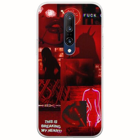 Aesthetic Red OnePlus 7 Pro Flexible TPU (Διάφανη Σιλικόνη)