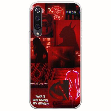 Aesthetic Red Xiaomi Mi 9 Flexible TPU (Διάφανη Σιλικόνη)