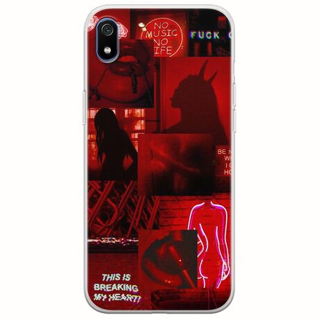 Aesthetic Red Xiaomi Redmi 7A Flexible TPU (Διάφανη Σιλικόνη)