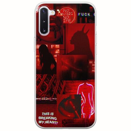 Aesthetic Red Samsung Galaxy Note 10 Flexible TPU (Διάφανη Σιλικόνη)