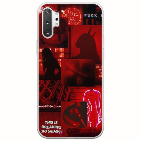 Aesthetic Red Samsung Galaxy Note 10 Plus Flexible TPU (Διάφανη Σιλικόνη)