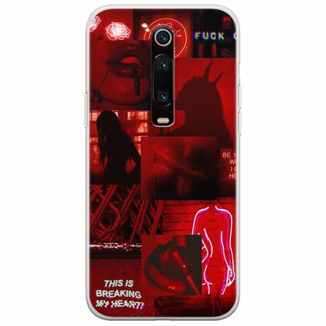 Aesthetic Red Xiaomi Mi 9T / Xiaomi Mi 9T Pro Flexible TPU (Διάφανη Σιλικόνη)