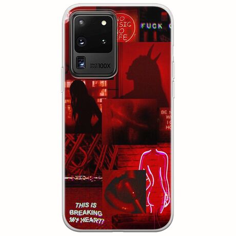 Aesthetic Red Samsung Galaxy S20 Ultra Flexible TPU (Διάφανη Σιλικόνη)