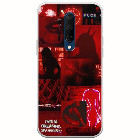 Aesthetic Red OnePlus 7T Pro Flexible TPU (Διάφανη Σιλικόνη)
