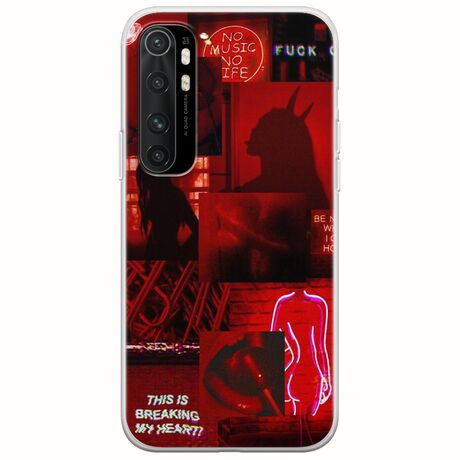Aesthetic Red Xiaomi Mi Note 10 Lite Flexible TPU (Διάφανη Σιλικόνη)