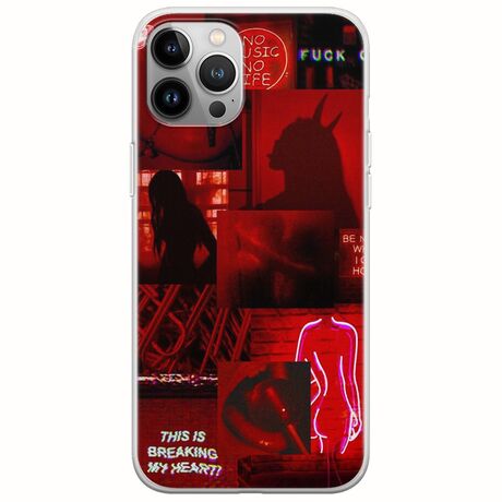 Aesthetic Red iPhone 12 Pro Max Flexible TPU (Διάφανη Σιλικόνη)