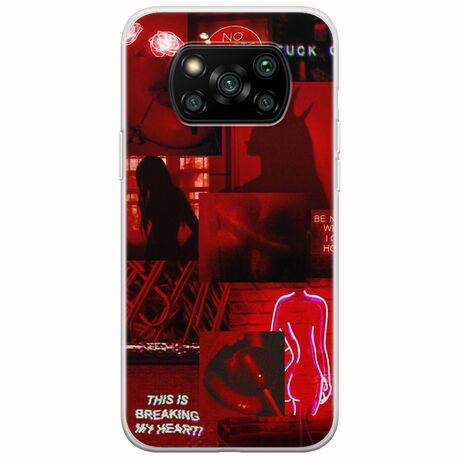 Aesthetic Red Xiaomi Poco X3 NFC / X3 Pro Flexible TPU (Διάφανη Σιλικόνη)