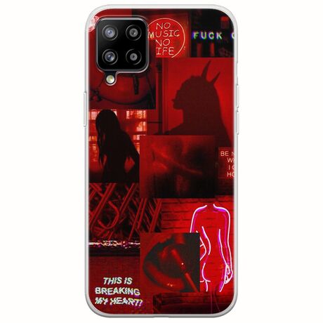 Aesthetic Red Samsung Galaxy A42 5G Flexible TPU (Διάφανη Σιλικόνη)