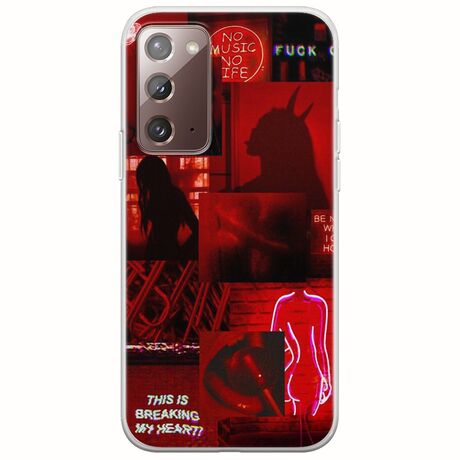 Aesthetic Red Samsung Galaxy Note 20 Flexible TPU (Διάφανη Σιλικόνη)