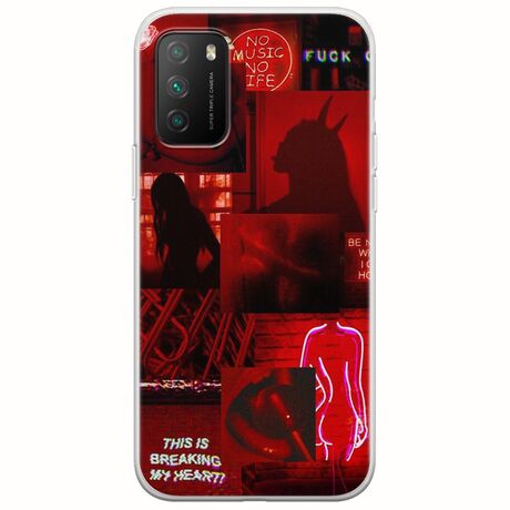 Aesthetic Red Xiaomi Poco M3 Flexible TPU (Διάφανη Σιλικόνη)
