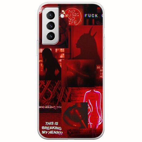 Aesthetic Red Samsung Galaxy S21 Plus Flexible TPU (Διάφανη Σιλικόνη)
