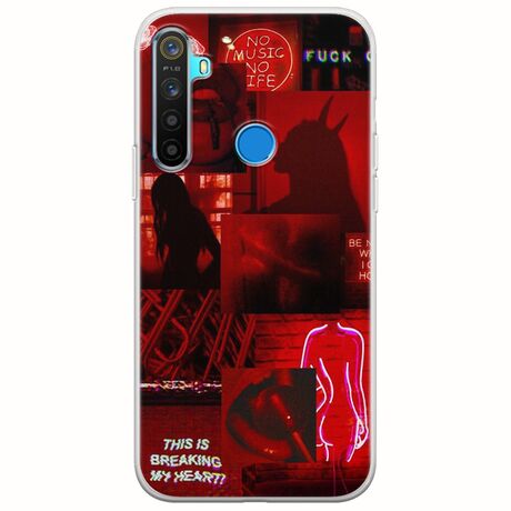 Aesthetic Red Realme 5/5i/5s Flexible TPU (Διάφανη Σιλικόνη)