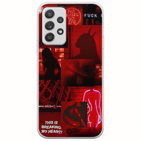 Aesthetic Red Samsung Galaxy A32 5G Flexible TPU (Διάφανη Σιλικόνη)