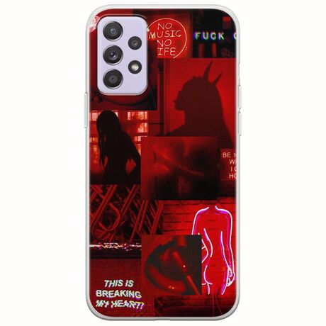 Aesthetic Red Samsung Galaxy A72 5G Flexible TPU (Διάφανη Σιλικόνη)