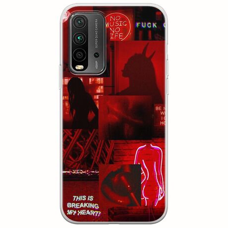 Aesthetic Red Xiaomi Redmi 9T Flexible TPU (Διάφανη Σιλικόνη)
