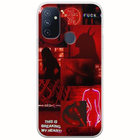 Aesthetic Red OnePlus N100 Flexible TPU (Διάφανη Σιλικόνη)