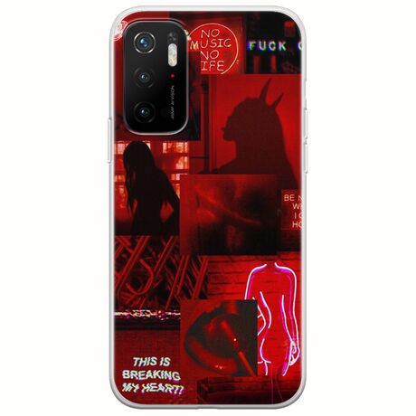 Aesthetic Red Xiaomi Poco M3 Pro 5G Flexible TPU (Διάφανη Σιλικόνη)