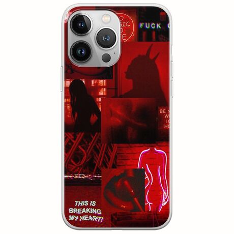 Aesthetic Red iPhone 13 Pro Max Flexible TPU (Διάφανη Σιλικόνη)
