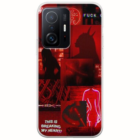 Aesthetic Red Xiaomi 11T / 11T Pro Flexible TPU (Διάφανη Σιλικόνη)